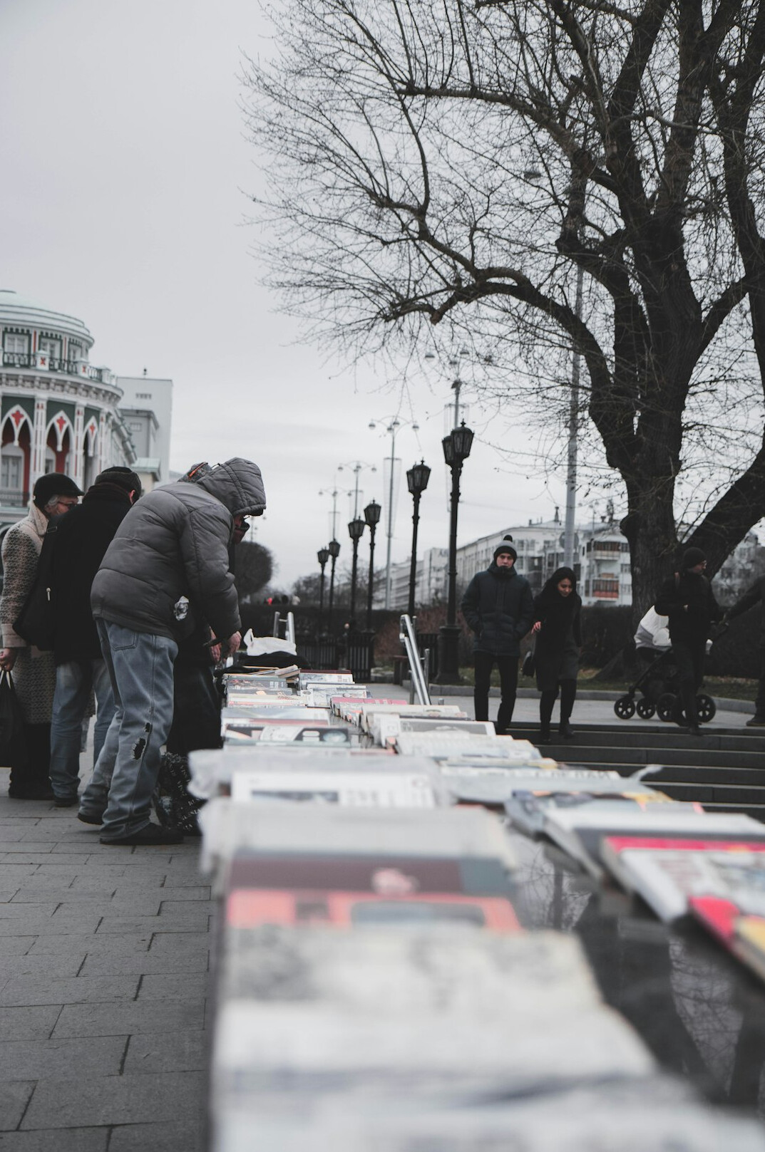 writer observing people on street